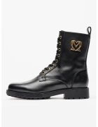 Love Moschino Кожени боти с цип встрани