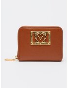 Love Moschino Малко портмоне от еко кожа с цип и метално лого