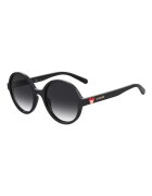 Love Moschino Овални слънчеви очила с градиента Бял/Черен