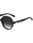 Love Moschino Овални слънчеви очила с градиента Бял/Черен