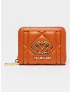 Love Moschino Портфейл от еко кожа с лого - Тъмно оранжево