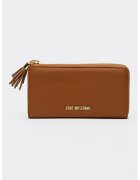 Love Moschino Портфейл от еко кожа с цип и метално лого