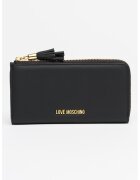 Love Moschino Портфейл от еко кожа с цип и метално лого