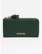 Love Moschino Портфейл от еко кожа с цип и метално лого