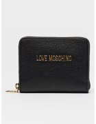 Love Moschino Портфейл с цип и малко лого - Черен