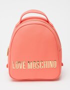 Love Moschino Раница от еко кожа с лого Розово