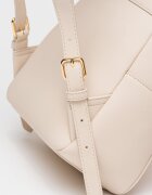 Love Moschino Раница от еко кожа с метално лого Слонова кост