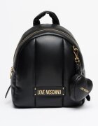 Love Moschino Раница с метално лого Черен