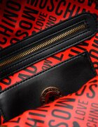 Love Moschino Раница с метално лого Черен