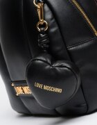 Love Moschino Раница с метално лого Черен