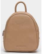 Love Moschino Раница Zaino от еко кожа с метално лого - Камел