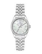 Lucien Rochat Часовник Madame - стомана - диаманти - квадратен механизъм - 32mm - бял моп циферблат