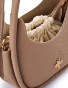 Lucky Bees Чанта за рамо от еко кожа Сиво-кафяв