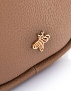 Lucky Bees Чанта за рамо от еко кожа Сиво-кафяв
