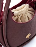 Lucky Bees Чанта за рамо от еко кожа Тъмночервен