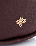 Lucky Bees Чанта за рамо от еко кожа Тъмночервен