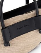 Lucky Bees Овална чанта през рамо Въглен сиво/Крем