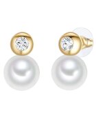 Lulu  Jane Обеци с 14К златно пккритие и перли