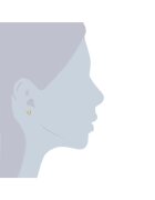 Lulu  Jane Обеци с 14K злато и кристали Златист