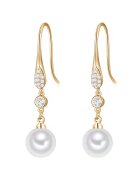 Lulu  Jane Обеци с покритие от 14K злато с перли