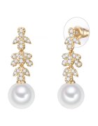 Lulu  Jane Обеци с покритие от 14K злато с перли