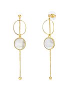 Lulu  Jane Обеци с покритие от 14K злато със седеф