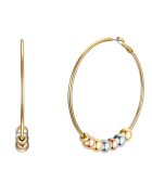 Lulu  Jane Обеци тип халки с покритие от 14K злато