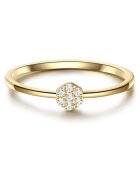 Lulu  Jane Пръстен с 14K златно покритие и циркони