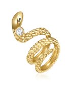 Lulu  Jane Пръстен с 14K златно покритие и змийски дизайн
