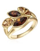 Lulu  Jane Пръстен с покритие от 14K злато с кристали