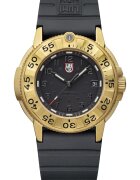 Luminox Часовник Navy SEAL Foundation 3220 XS.3221.NSF - кварцов механизъм Ronda 515 - черен - каучукова каишка - водоустойчивост 200м