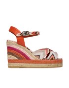 M Missoni Дамски сандали - оранжеви еспадрили - цветни - текстил