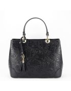 Made in Italy Чанта естествена кожа 8952 124 Черна 14148