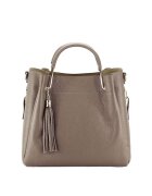 Made in Italy Черна чанта от естествена кожа Ariana 124 8836 - Светлокафяв