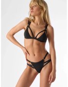 Maison Close Thong Bathing Panties With Multiple Side Straps - Черен