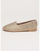 Manebi Бляскави мокасини Monaco - Златист/Сребрист