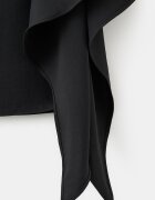 Mango Блуза с едно рамо и набирания Черен