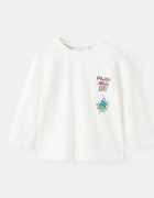 Mango Блуза с овално деколте и принт на Disney Бял/Тъмновиолетов