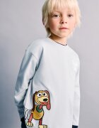 Mango Блуза с принт на Toy Story Коняк кафяв/Бледо синьо