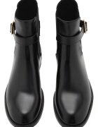 Mango Боти Chelsea от еко кожа с декоративни каишки Черен