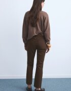 Mango Дънки с висока талия Тъмнокафяв