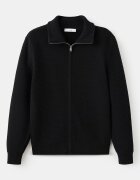 Mango Едноцветна жилетка с цип Черен