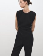 Mango Гащеризон с широк крачол Черен