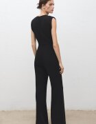 Mango Гащеризон с широк крачол Черен