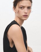 Mango Гащеризон с широк крачол Черен