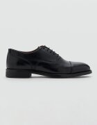 Mango Кожени обувки Oxford Черен