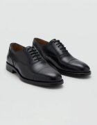 Mango Кожени обувки Oxford Черен