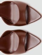 Mango Обувки от еко кожа Канелено кафяво