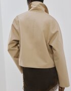 Mango Памуче тренч с джобове с капаче Светло бежово
