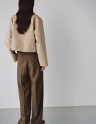 Mango Памуче тренч с джобове с капаче Светло бежово
